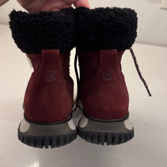 Cole Haan Winter Boots for Women for sale | eBay Cole Haan Burgundy Leather Real Fur Winter Boots Size 8 B New!
